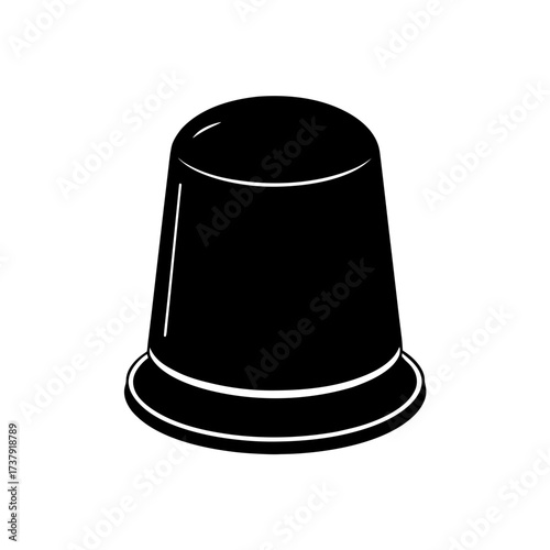Vector black top hat icon