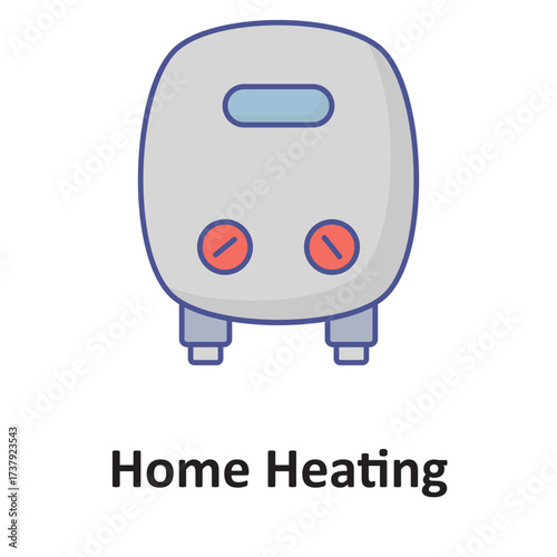 Electric heating Vector icon which can easily modify or edit