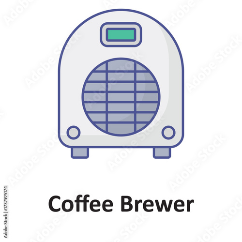 Coffee brewer Vector icon which can easily modify or edit