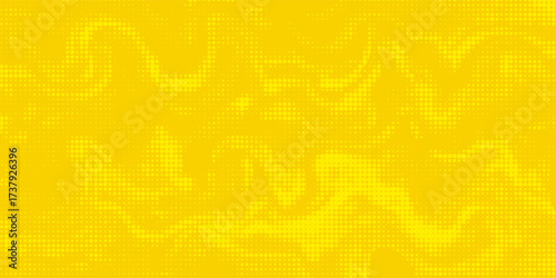 Dots halftone yellow orange color pattern gradient texture with technology digital background.modern