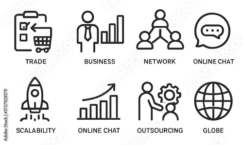 Discussing trade and business strategies during an online chat while exploring global networking opportunities