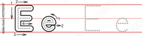 Worksheets for tracing the alphabet E