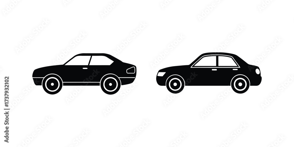 Fototapeta premium car silhouette vector illustration