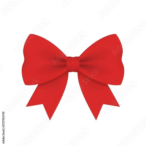 red bow isolated on white