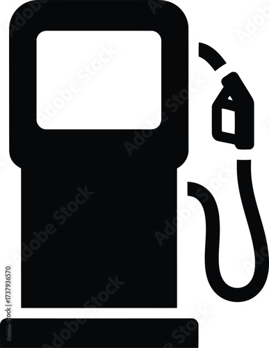 Gas pump icon fueling station service transportation energy industry concept vector