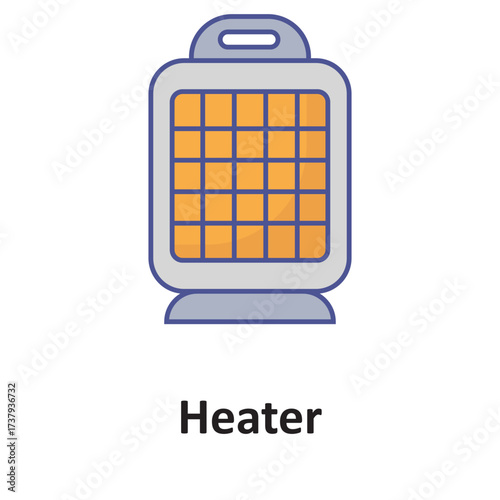 Heater Vector icon which can easily modify or edit
