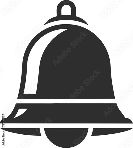 Simple silverbell flower silhouette icon on a white background vector
