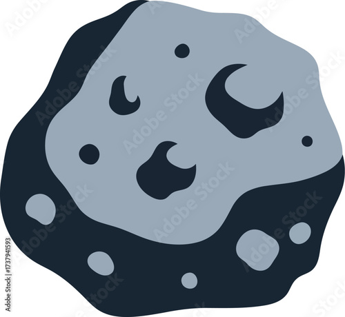 Cosmic asteroid space rock celestial body icon vector