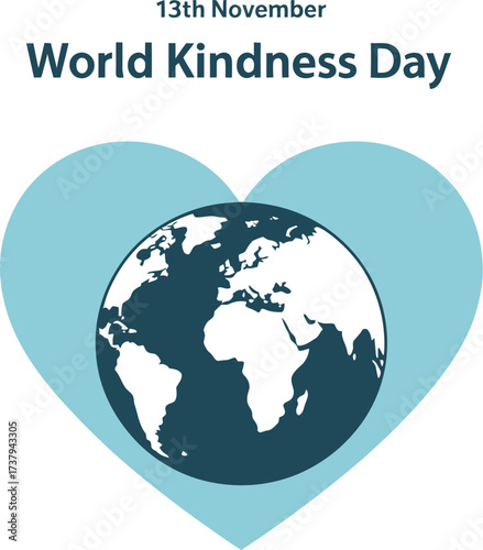 Celebrate World Kindness Day with a heart embracing our planet