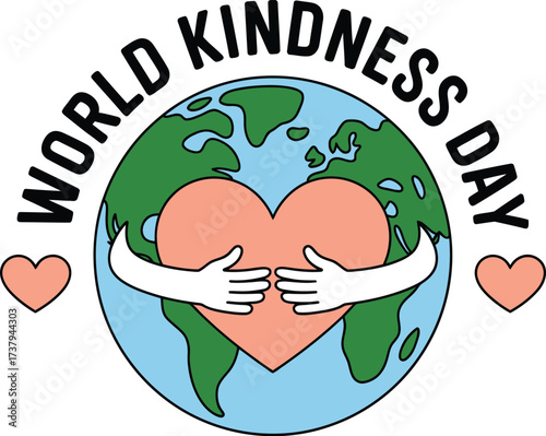 Global embrace of love and kindness with Earth holding a heart.
