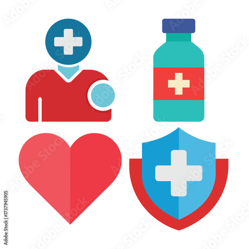 Healthcare and Medical Protection Vector Set