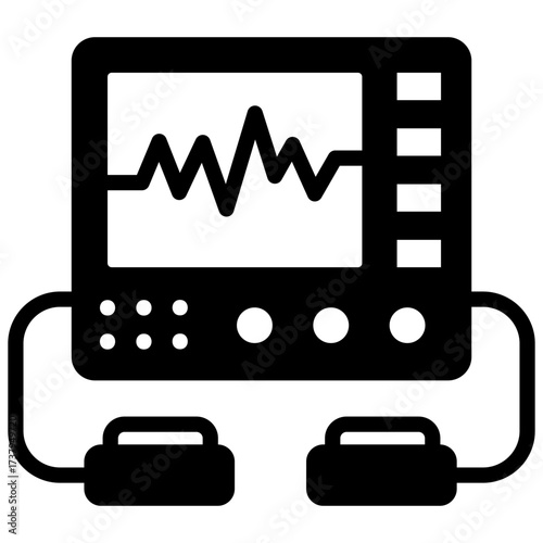 defibrilator line icon