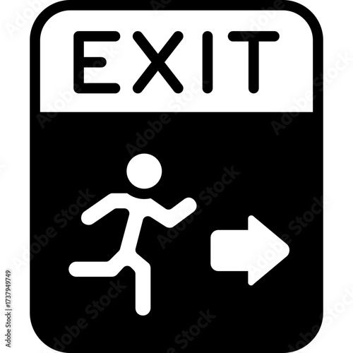 emergency exit line icon
