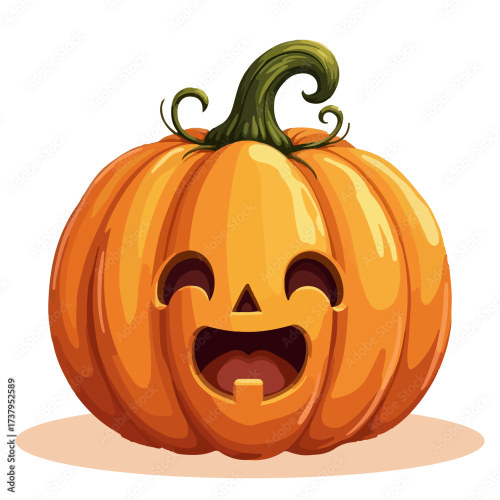Fototapeta premium halloween pumpkin isolated on white background
