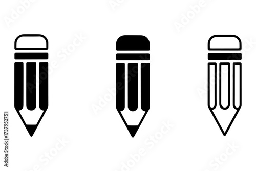 silhouette of pencil office stationery drawing sketch art school tool