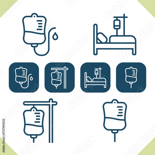 IV Drip Icons