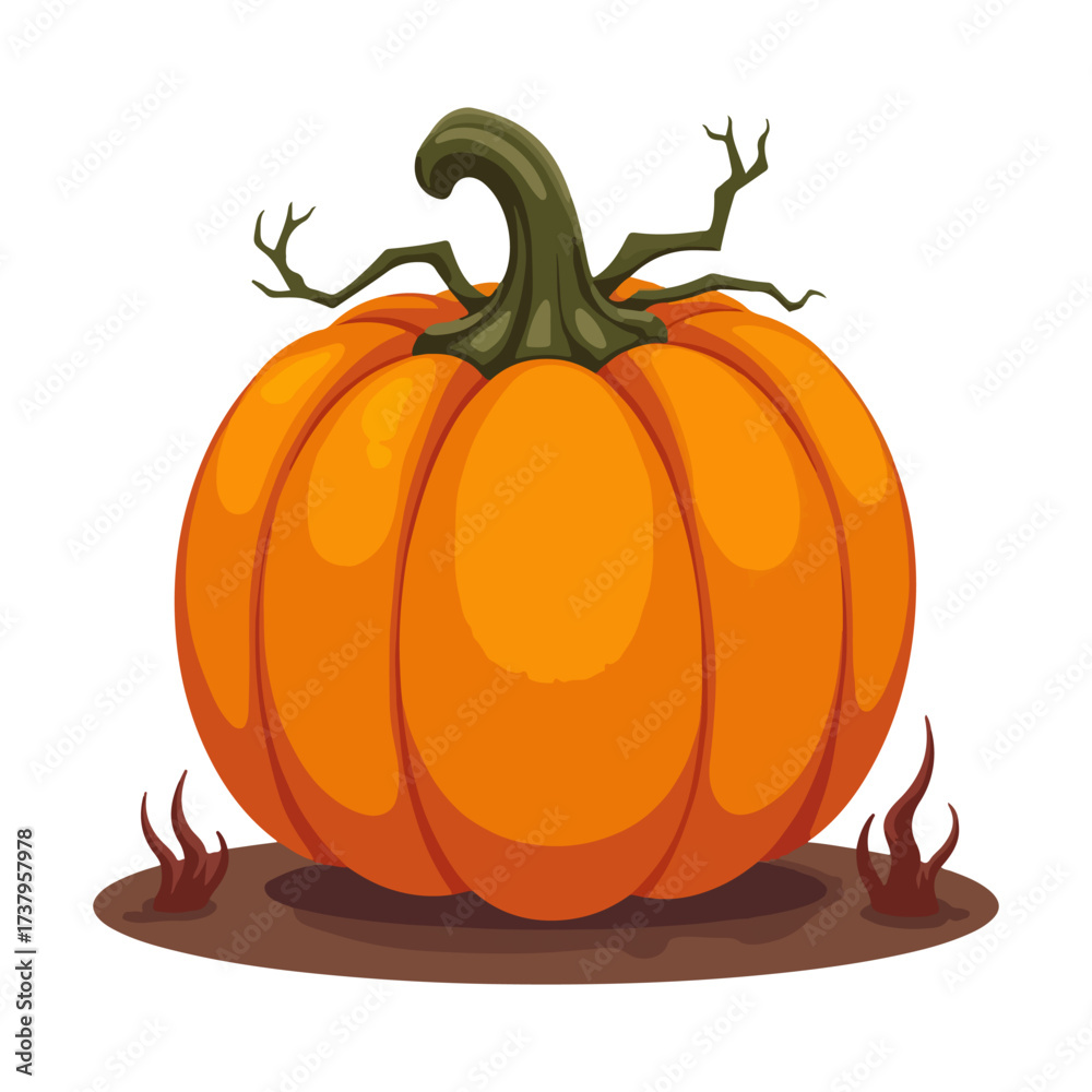 Obraz premium Pumpkin Thanksgiving vector illustration