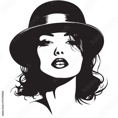 woman with hat