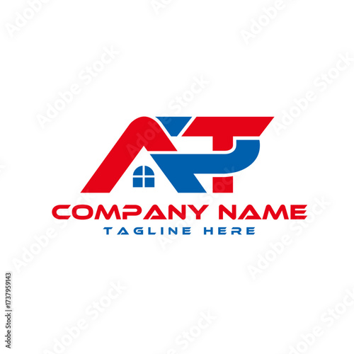 APT Letter Home Logo Design - Real Estate & Property Initial Logo