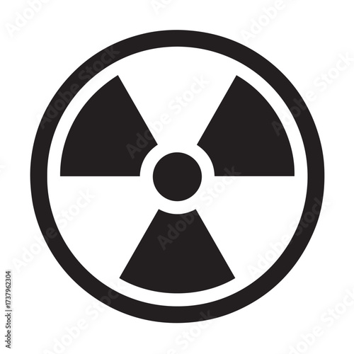 Radiation Hazard Symbol – Black Trefoil Warning Icon for Safety and Industrial Use