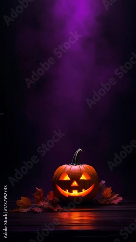 halloween pumpkin on black background
