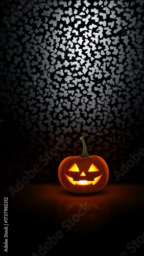 halloween pumpkin on dark background