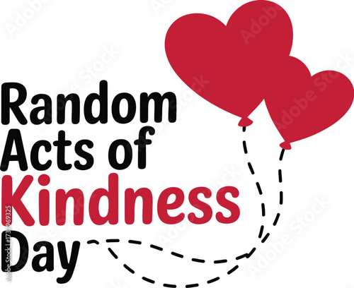 Celebrate Random Acts of Kindness Day with heartfelt gestures symbolized by flying red hearts.