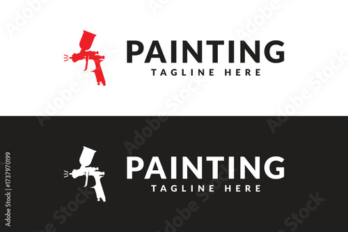 painting logo vector illustration. paint brush logo template