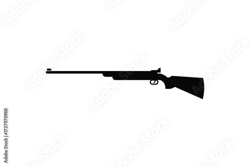 simple rifle logo design. logo icon vector illustration