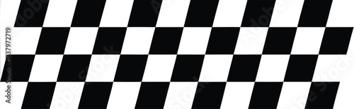 Black and white checkerboard frame isolated. Racing stripe heckered pattern. Race car banner seamless chessboard, racing stripe speed. Square checker texture, automotive start finish line
