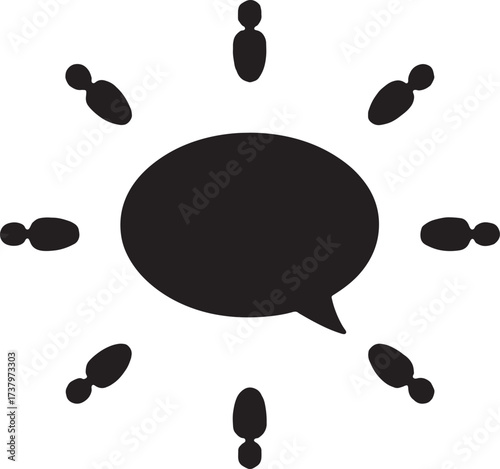 Chat Speech Bubble Talking with People Vector Illustration Communication isolated on Background