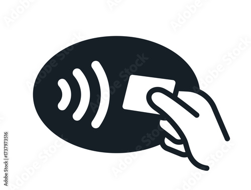 Contactless NFC Payment Icon Vector Illustration.
