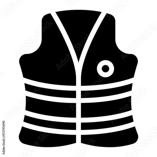 life jacket glyph icon