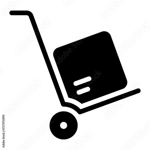 trolley glyph icon