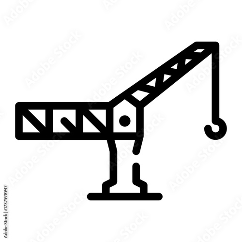 crane line icon