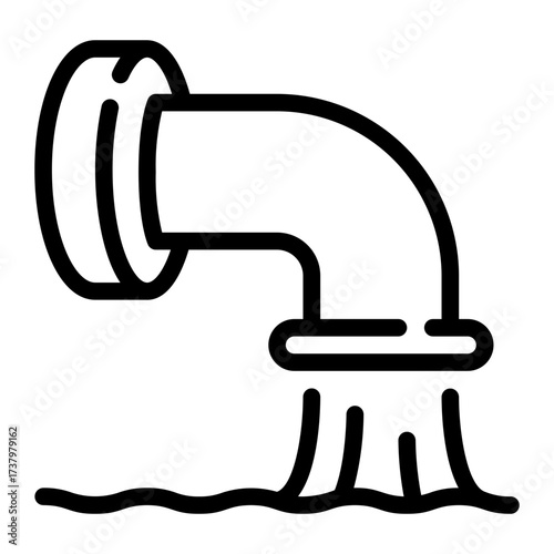 pollution line icon
