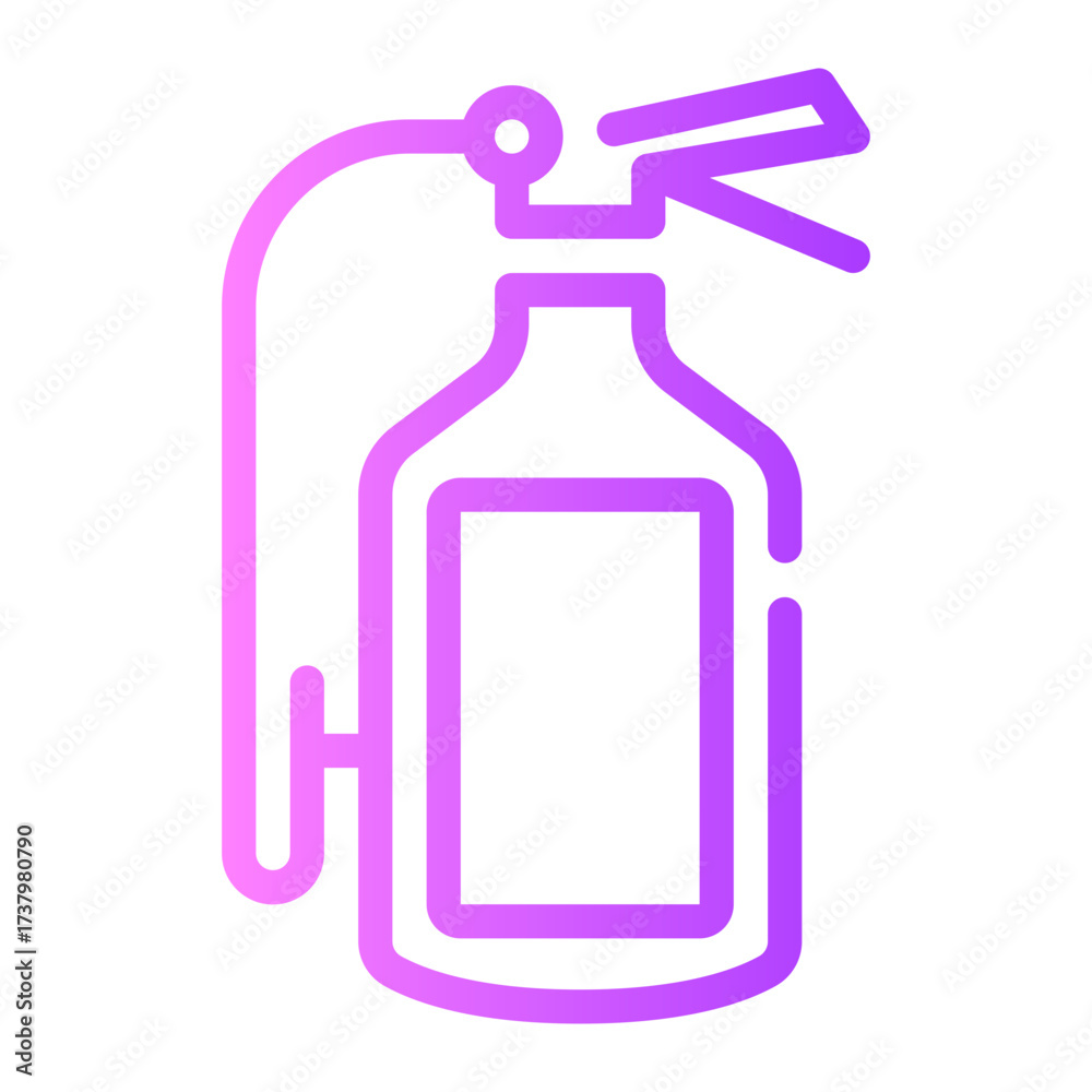 Fototapeta premium fire extinguisher gradient icon