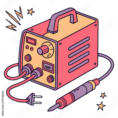 Bright electric welding machine with colorful style