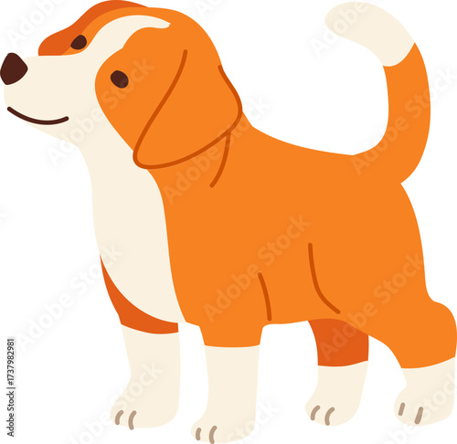 Illustration of dog animals living