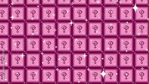 Pixel art tile question mark Looping animated background. 1080P (1)