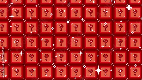 Pixel art tile question mark Looping animated background. 1080P (4)