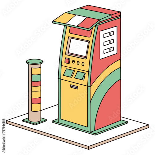 Colorful ticket printing machine and bollard ticket machine