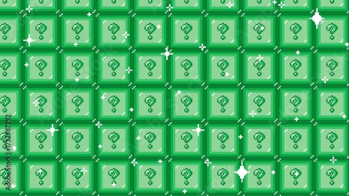 Pixel art tile question mark Looping animated background. 1080P (5)