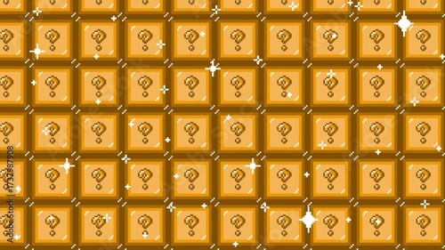 Pixel art tile question mark Looping animated background. 1080P (8)