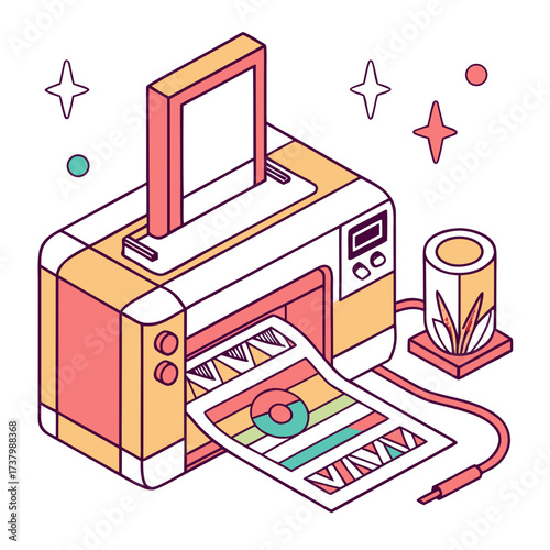 Isometric 3d printer with colorful output machine technology