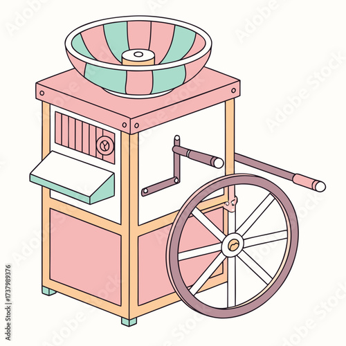 Pink and teal cotton candy machine candy floss machine