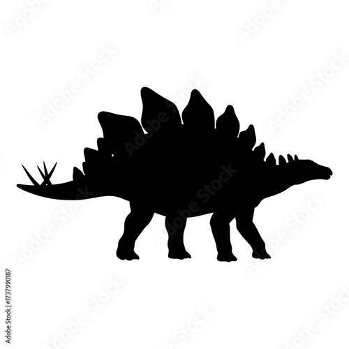 Stegosaurus Silhouette Vector Illustration