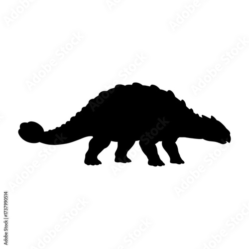 Ankylosaurus Silhouette Vector Illustration