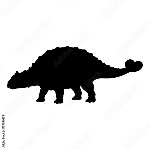 Ankylosaurus Silhouette Vector Illustration