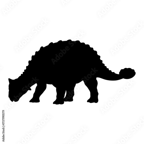 Ankylosaurus Silhouette Vector Illustration